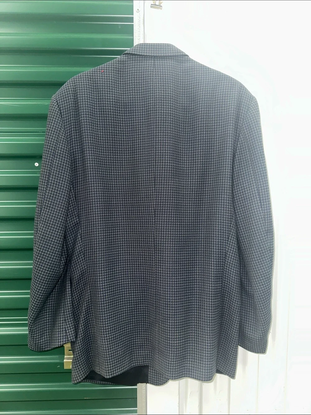Men's Navy/ tan Check Blazer - Classic Tailored Look